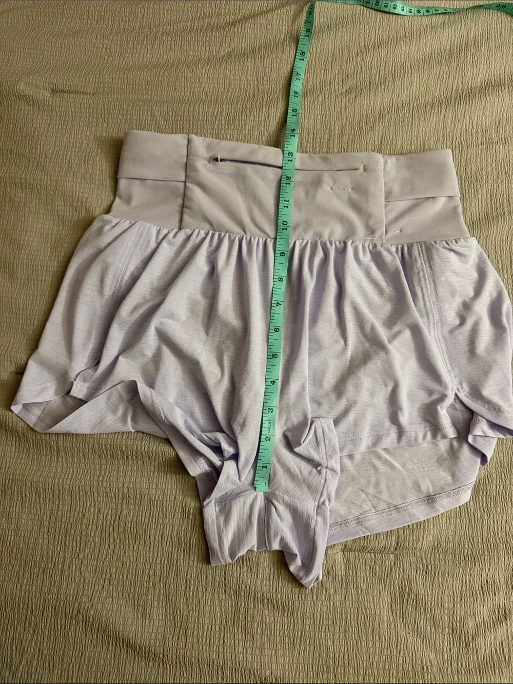 Free People LIGHT AS AIR HIGH WAIST RUNNING SHORTS IN Lavender